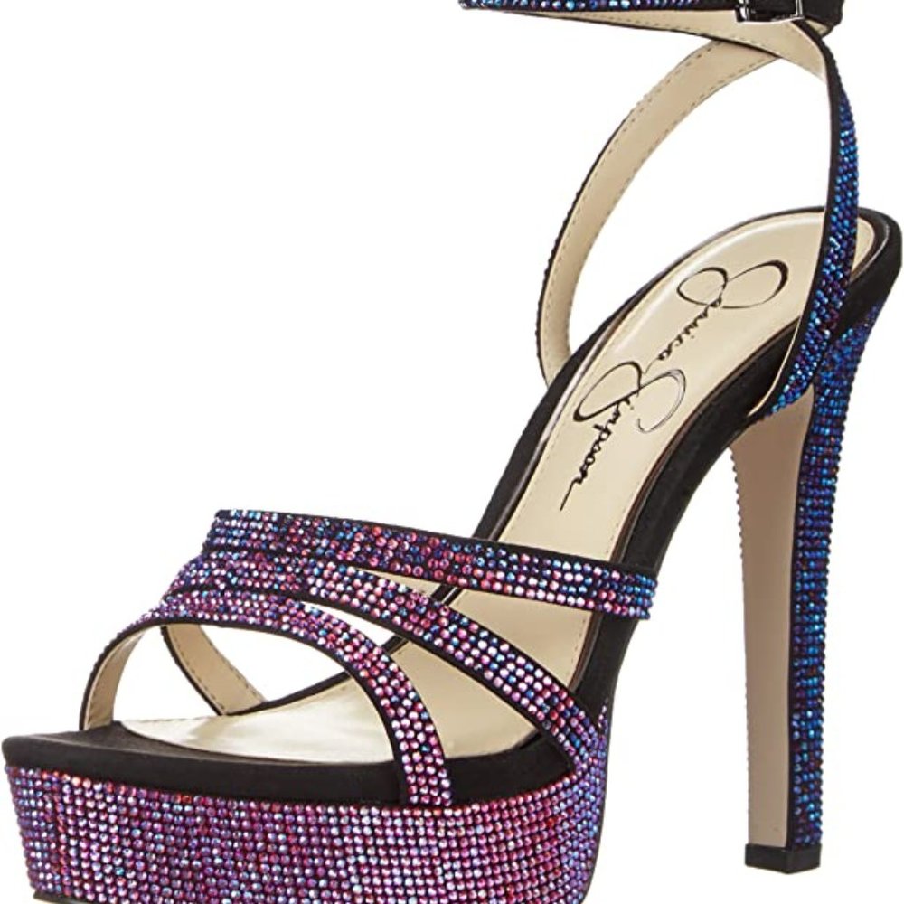 Jessica Simpson Women's Balinah 3 Faux Leather Platform Heeled Sandal